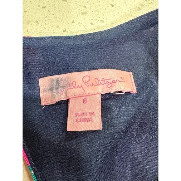 Lilly Pulitzer Kirkland DressChevron Print Cut out back Size 6 colorful preppy - Picture 6 of 7
